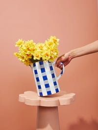 Image 2 of Indigo Check Jug