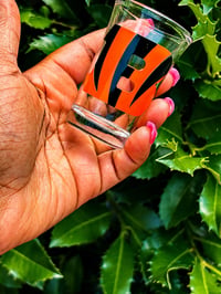 Cincinnati Bengals Inspired Shot Glass | Handmade Football Fan Barware