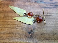 Image 12 of Vintage glass brass earrings/ n1