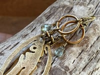 Image 12 of Brass fish and Aquamarine earrings 