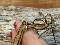 Image 24 of Brass fish and Aquamarine earrings 