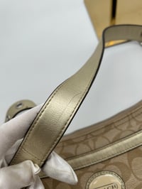 Image 10 of Coach CC Canvas Gold Leather Shoulder/Crossbody Bag