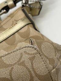 Image 16 of Coach CC Canvas Gold Leather Shoulder/Crossbody Bag