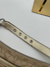 Image 11 of Coach CC Canvas Gold Leather Shoulder/Crossbody Bag