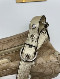 Image 9 of Coach CC Canvas Gold Leather Shoulder/Crossbody Bag