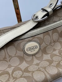 Image 2 of Coach CC Canvas Gold Leather Shoulder/Crossbody Bag