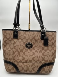 Image 1 of Coach Brown CC Black Leather Shoulder Bag