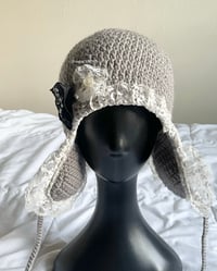 Image 5 of grey lacy hats