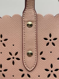 Image 5 of Coach Light Pink Floral Perforated Tote Bag