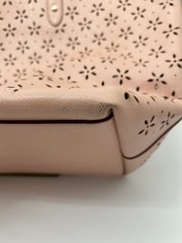 Image 14 of Coach Light Pink Floral Perforated Tote Bag