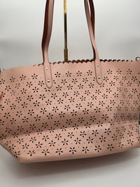 Image 10 of Coach Light Pink Floral Perforated Tote Bag