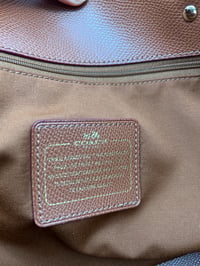 Image 21 of Coach Light Pink Floral Perforated Tote Bag