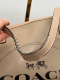 Image 5 of Coach Logo Beige PVC Tote Bag