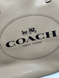Image 2 of Coach Logo Beige PVC Tote Bag