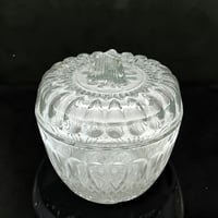 Image 2 of Bonbonnière ou sucrier en verre transparent vintage avec couvercle 1960s  