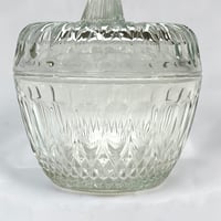 Image 4 of Bonbonnière ou sucrier en verre transparent vintage avec couvercle 1960s  