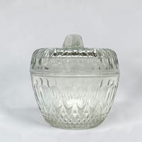 Image 3 of Bonbonnière ou sucrier en verre transparent vintage avec couvercle 1960s  
