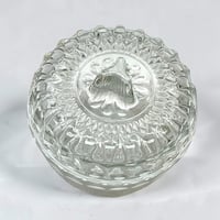 Image 8 of Bonbonnière ou sucrier en verre transparent vintage avec couvercle 1960s  