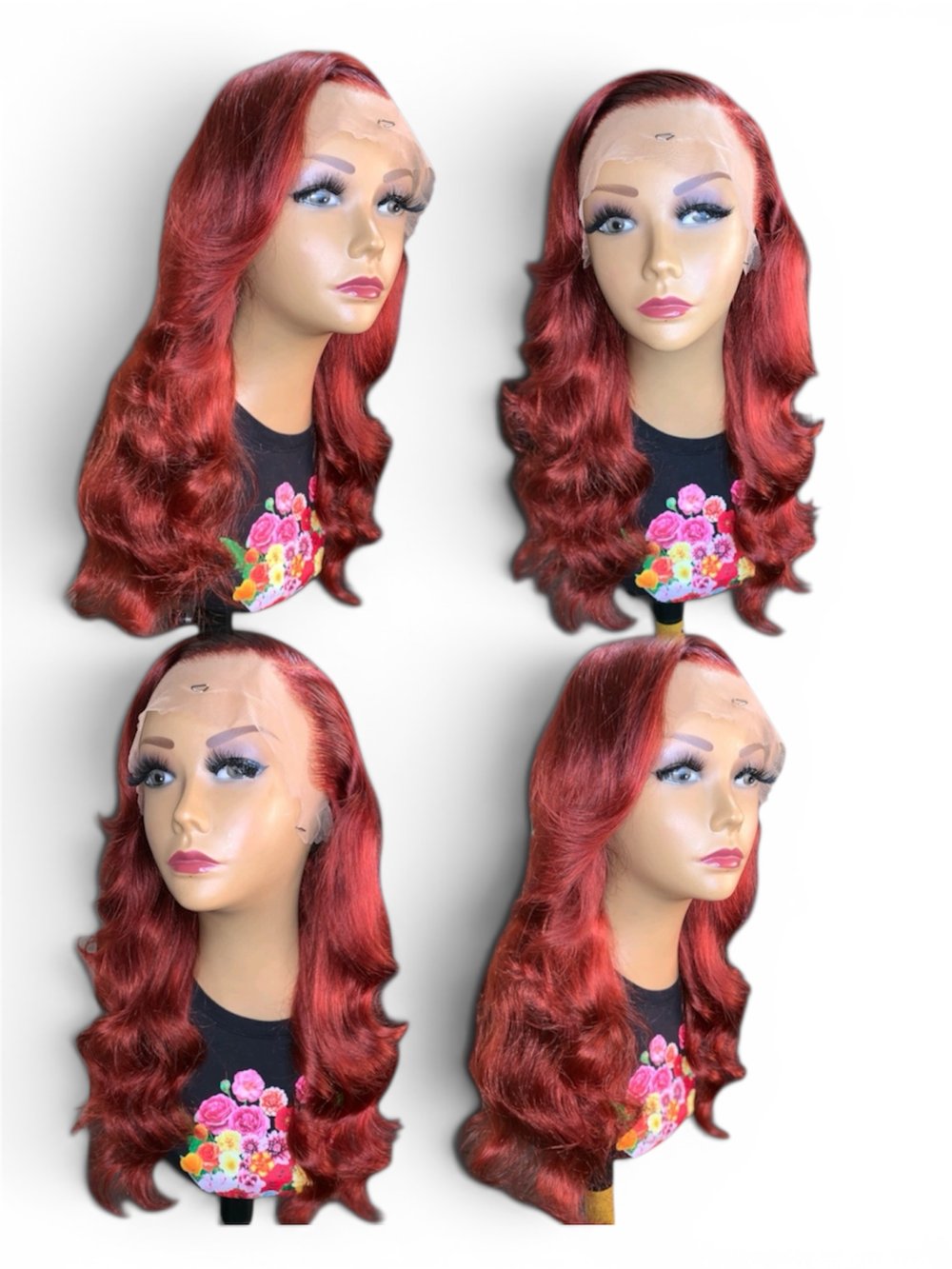 Image of 24 Inch Reddish Brown Body Wave Lace Frontal Wig 