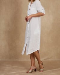 Image 1 of NAÏS Linen Dress – White