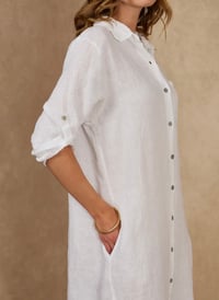 Image 5 of NAÏS Linen Dress – White