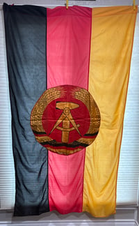 Image 1 of Cold War (East Germany) Official State Flag, German Democratic Republic (GDR) - 74" x 44"