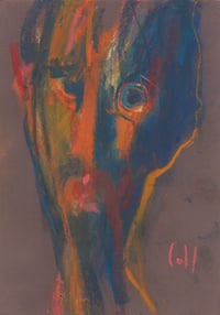 Image 2 of Precipice - Sketchbook Drawing in Soft Pastels on Paper 