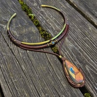 Image 3 of Woodland Fairy Labradorite 2-Way Torque Necklace