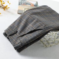 Image 2 of Tailored Plaid Tapered Trousers