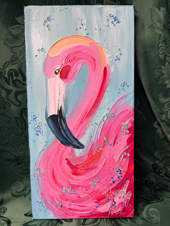 “Feelin’ Bashful” - 6”x12” oil on canvas, ready to ship July 10th!