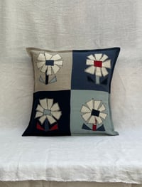 Image 1 of Checkerboard Flowers 1 Cushion Cover