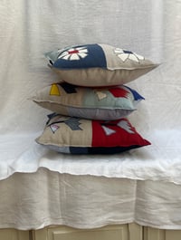 Image 4 of Checkerboard Flowers 1 Cushion Cover