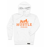 Hustle Period Hoodie (White/Orange)