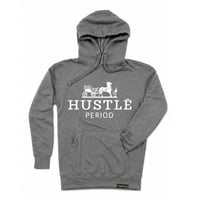 Hustle Period Hoodie (Grey/White)