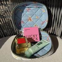 Image 3 of Chicken Print Quilted Cosmetic Bag