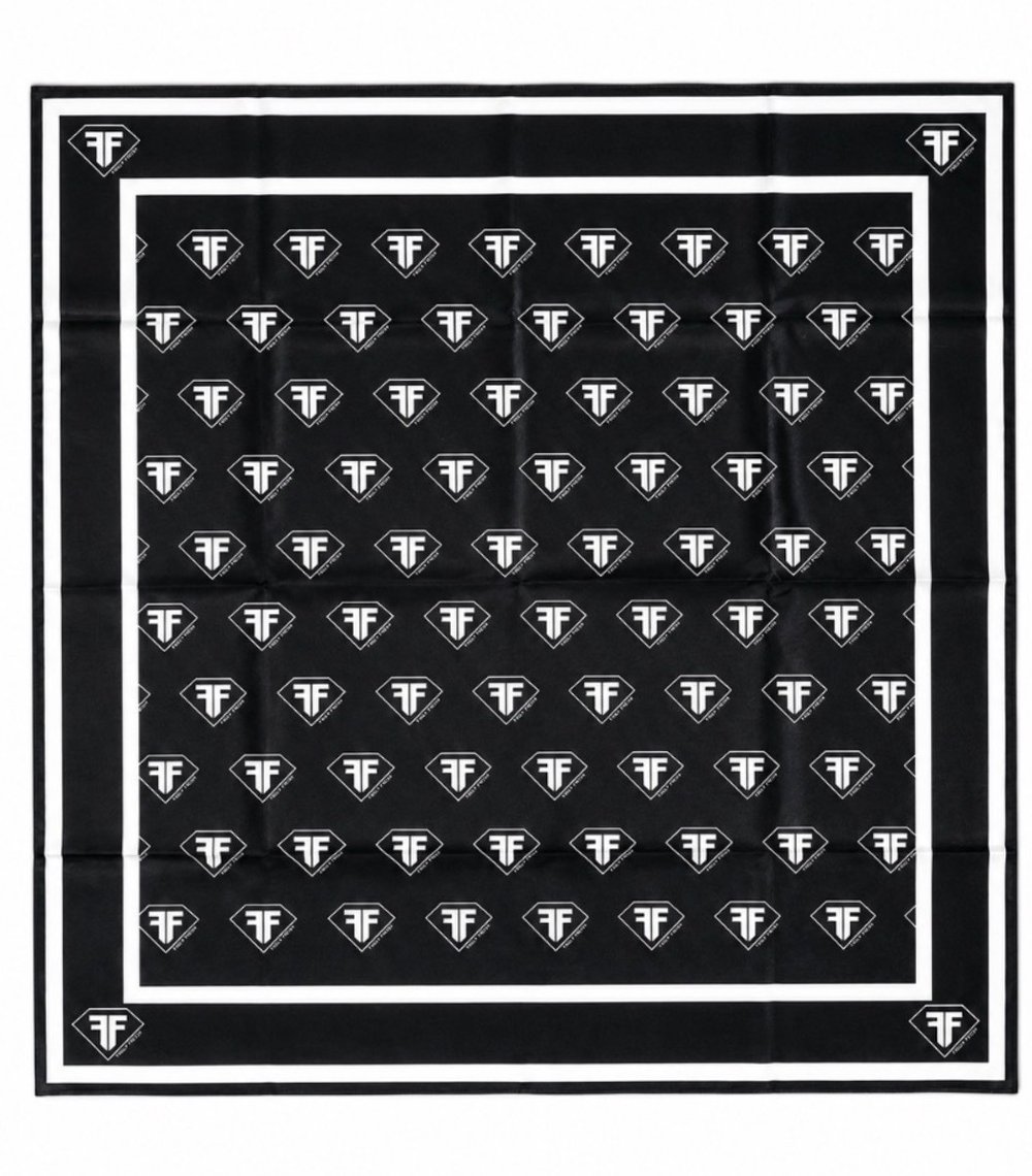Signature Monogram Black Scarf