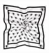 Signature Monogram White Scarf