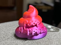 Image 1 of 3D Printed “Poop Happens” Keychain