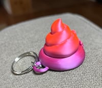 Image 2 of 3D Printed “Poop Happens” Keychain