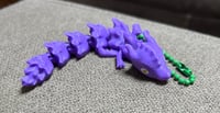 Image 1 of 3D Printed Purple Dragon Keychain