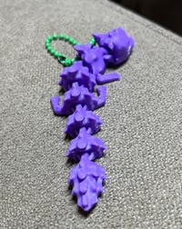 Image 2 of 3D Printed Purple Dragon Keychain
