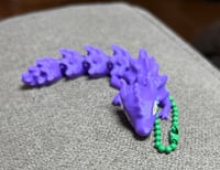 Image 3 of 3D Printed Purple Dragon Keychain