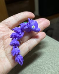 Image 4 of 3D Printed Purple Dragon Keychain