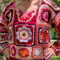 Image 1 of 044 - Medium - Granny Square Pink Orange 
