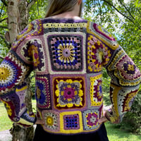 Image 2 of 049 - Medium - Granny Square Purple Gold