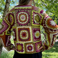 Image 2 of 050 - Medium - Granny Square Lime Raspberry 