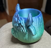 Image 3 of 3D Printed Highland Cow Succulent Planter | Cute Cow Plant Pot | Small Desk Planter 