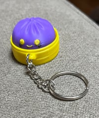 Image 3 of 3D Printed Mini Kawaii Dumpling Keychain |  Fidget| Handmade Bag Charm
