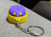 Image 4 of 3D Printed Mini Kawaii Dumpling Keychain |  Fidget| Handmade Bag Charm