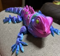 Image 1 of Large 3D Printed Articulated Dragon | flexible Dragon Figure | Fantasy Desk Decor 